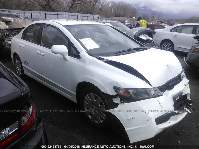 19XFA4F55AE000439 - 2010 HONDA CIVIC GX WHITE photo 1