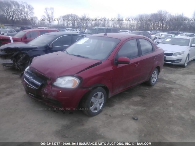 KL1TD5DE9AB051479 - 2010 CHEVROLET AVEO LS/LT BURGUNDY photo 2