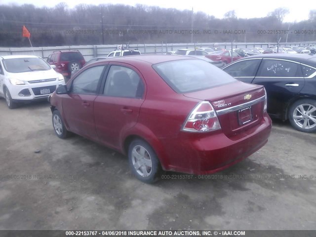 KL1TD5DE9AB051479 - 2010 CHEVROLET AVEO LS/LT 勃艮第红 照片 3