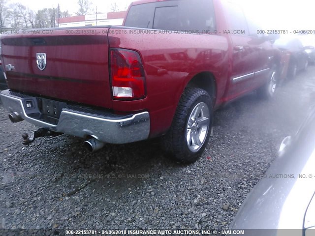 1D3HB13T49S769702 - 2009 DODGE RAM 1500 RED photo 4