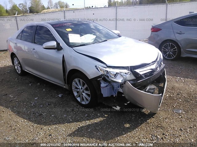 4T4BF1FK0CR164188 - 2012 TOYOTA CAMRY SE/LE/XLE SILVER photo 1