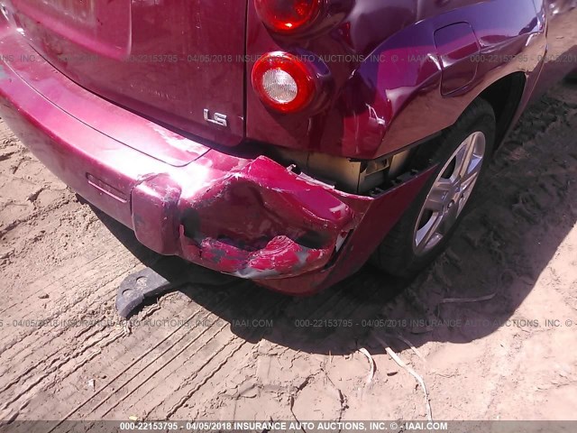 3GNDA13D76S652593 - 2006 CHEVROLET HHR LS MAROON photo 6