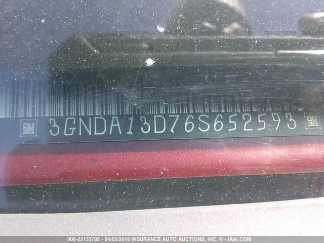 3GNDA13D76S652593 - 2006 CHEVROLET HHR LS MAROON photo 9