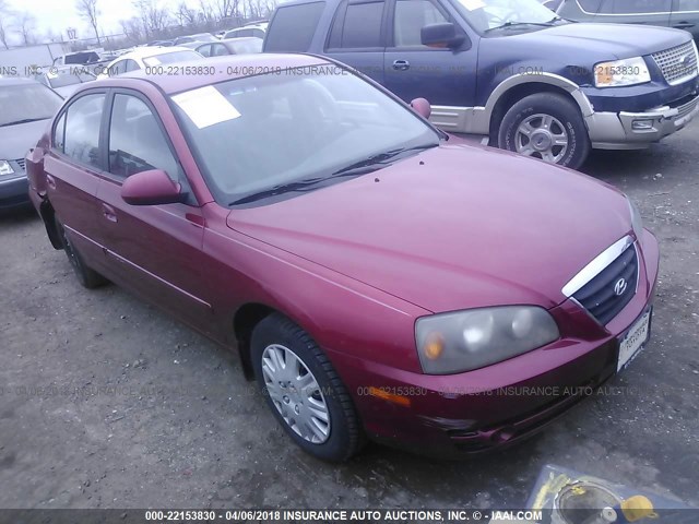 KMHDN46D74U775927 - 2004 HYUNDAI ELANTRA GLS/GT RED photo 1