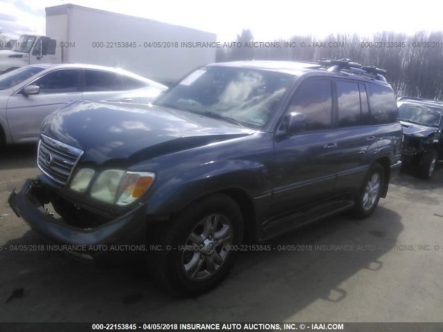 JTJHT00WX33535450 - 2003 LEXUS LX 470 GRAY photo 2