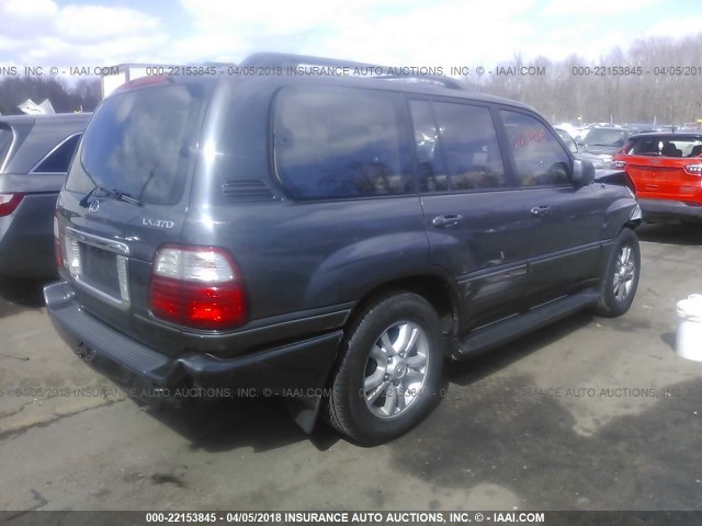 JTJHT00WX33535450 - 2003 LEXUS LX 470 GRAY photo 4