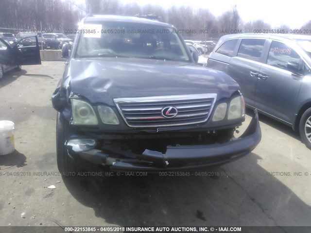 JTJHT00WX33535450 - 2003 LEXUS LX 470 GRAY photo 6