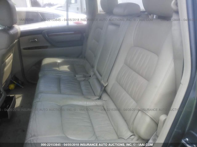 JTJHT00WX33535450 - 2003 LEXUS LX 470 GRAY photo 8