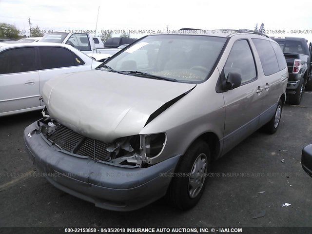 4T3ZF13C93U517413 - 2003 TOYOTA SIENNA LE/XLE BROWN photo 2