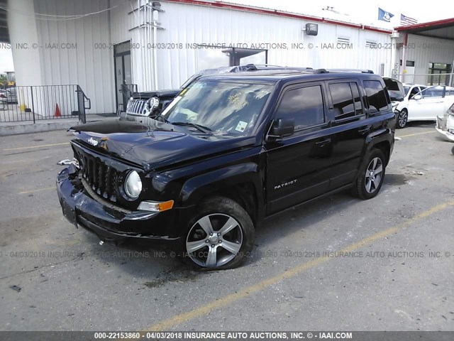 1C4NJRFB8GD523494 - 2016 JEEP PATRIOT LATITUDE BLACK photo 2