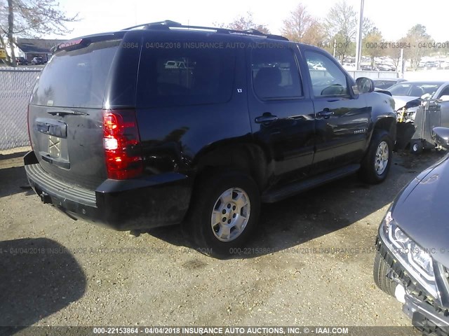 1GNFK13027R119459 - 2007 CHEVROLET TAHOE K1500 BLACK photo 4