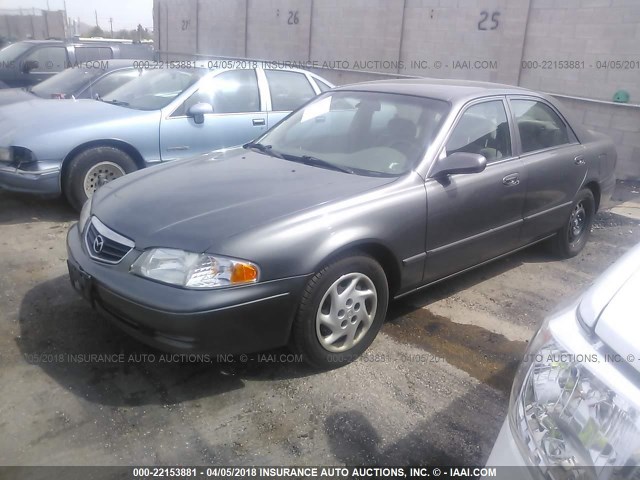 1YVGF22C725264025 - 2002 MAZDA 626 LX GRAY photo 2