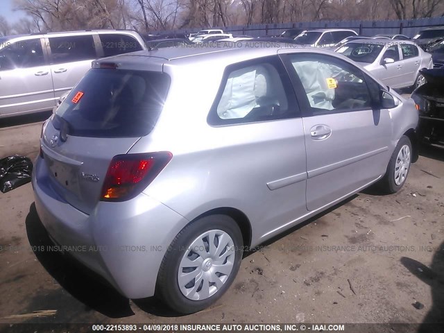 VNKJTUD39HA078037 - 2017 TOYOTA YARIS L/LE SILVER photo 4