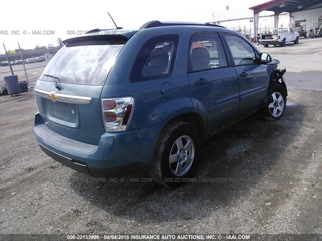 2CNDL13F786018783 - 2008 CHEVROLET EQUINOX LS BLUE photo 4