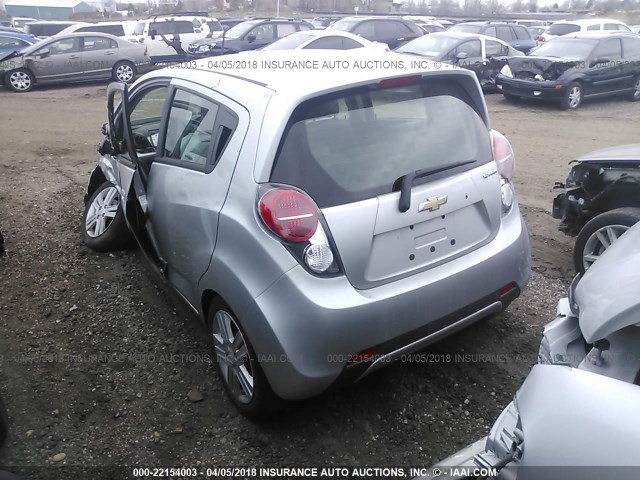 KL8CD6S9XEC533214 - 2014 CHEVROLET SPARK 1LT SILVER photo 3