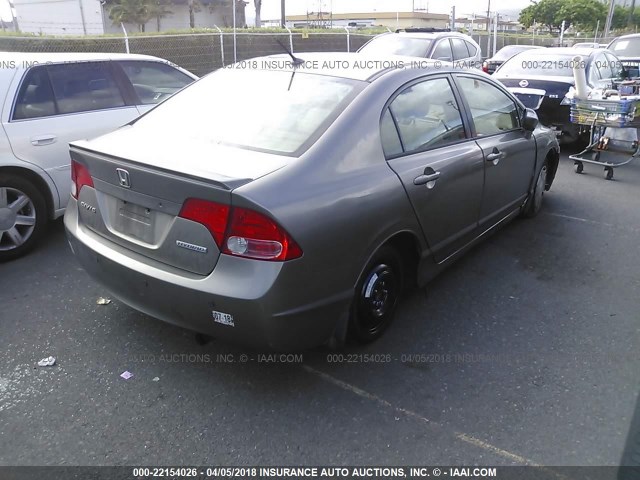 JHMFA36296S015769 - 2006 HONDA CIVIC HYBRID GRAY photo 4