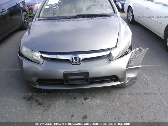 JHMFA36296S015769 - 2006 HONDA CIVIC HYBRID GRAY photo 6