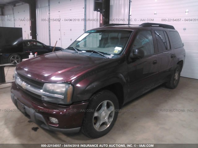 1GNET16S266122075 - 2006 CHEVROLET TRAILBLAZER EXT LS/EXT LT MAROON photo 2