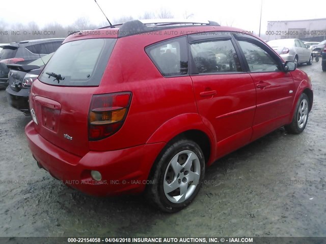 5Y2SL62814Z449422 - 2004 PONTIAC VIBE RED photo 4