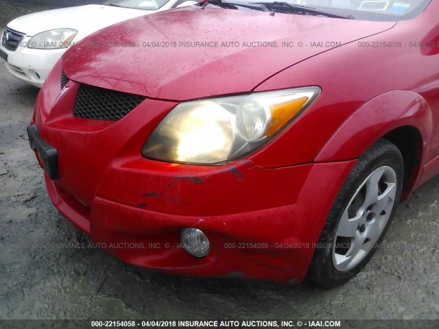 5Y2SL62814Z449422 - 2004 PONTIAC VIBE RED photo 6