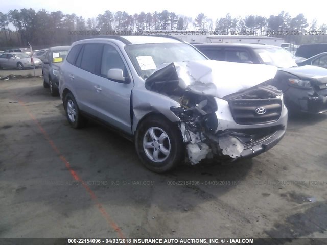 5NMSG13D28H189612 - 2008 HYUNDAI SANTA FE GLS SILVER photo 1