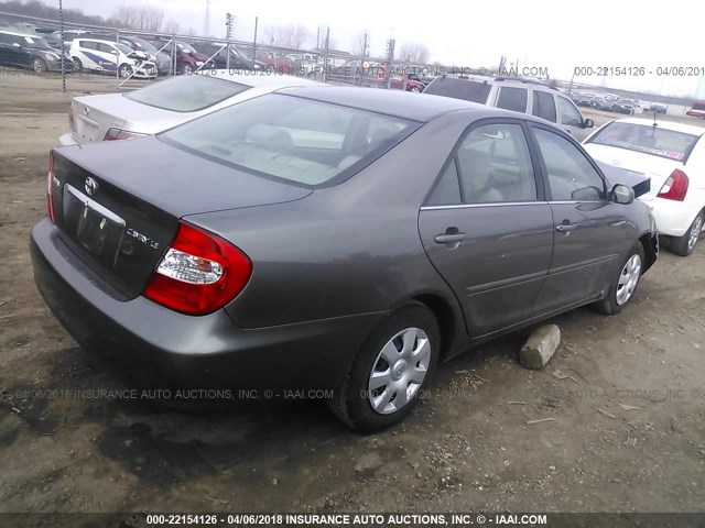 4T1BE32K54U927497 - 2004 TOYOTA CAMRY LE/XLE/SE ნაცრისფერი ფოტო 4
