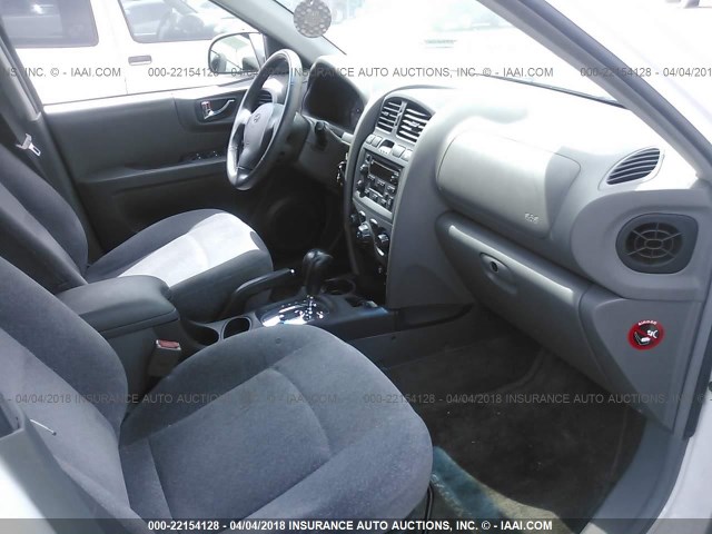 KM8SC13D43U349725 - 2003 HYUNDAI SANTA FE GLS/LX WHITE photo 5