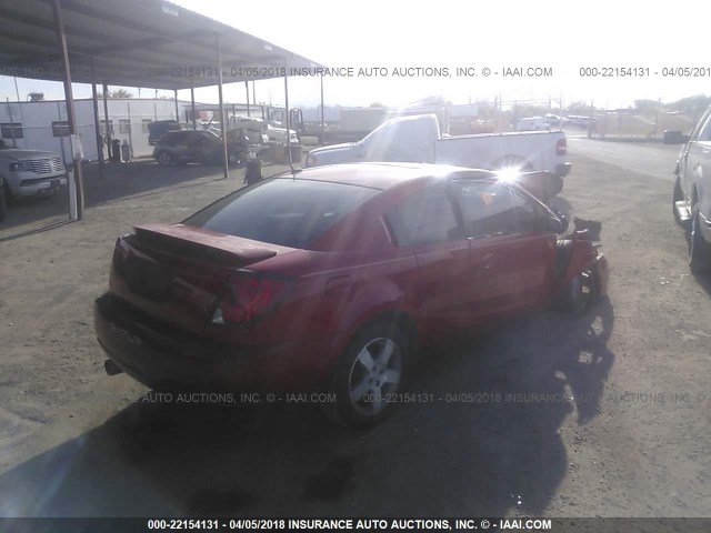 1G8AV18B37Z109053 - 2007 SATURN ION LEVEL 3 RED photo 4