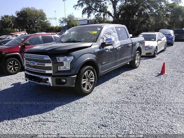 1FTEW1CG5GFA68384 - 2016 FORD F150 SUPERCREW GRAY photo 2