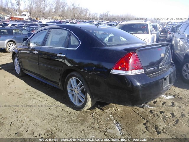 2G1WC5E31E1134263 - 2014 CHEVROLET IMPALA LIMITED LTZ BLACK photo 3