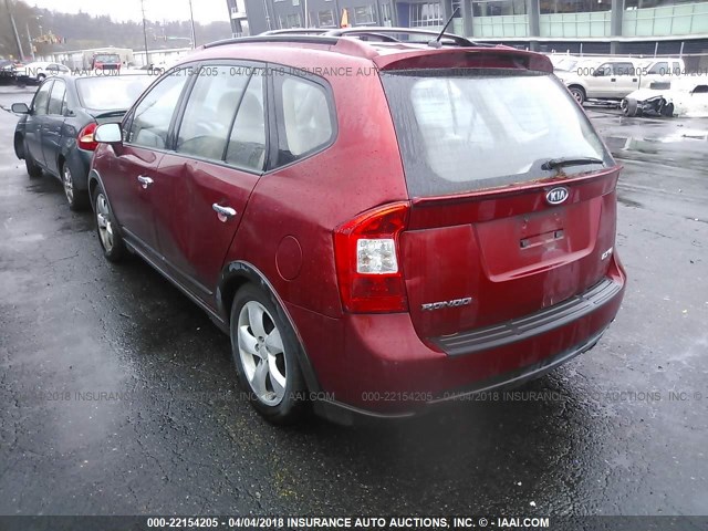 KNAFG526577096758 - 2007 KIA RONDO LX/EX RED photo 3