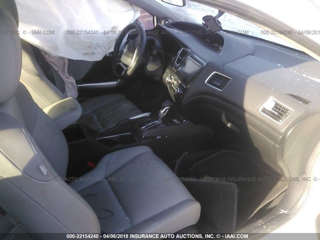 2HGFG3B0XFH514044 - 2015 HONDA CIVIC EXL WHITE photo 5