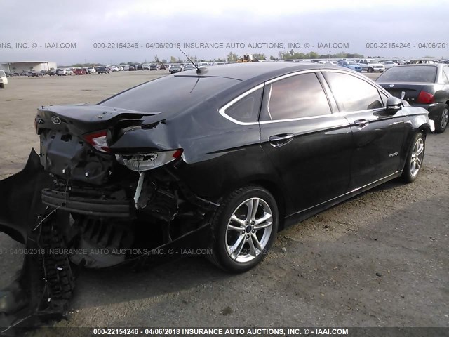 3FA6P0RU4FR247290 - 2015 FORD FUSION TITANIUM HEV BLACK photo 4