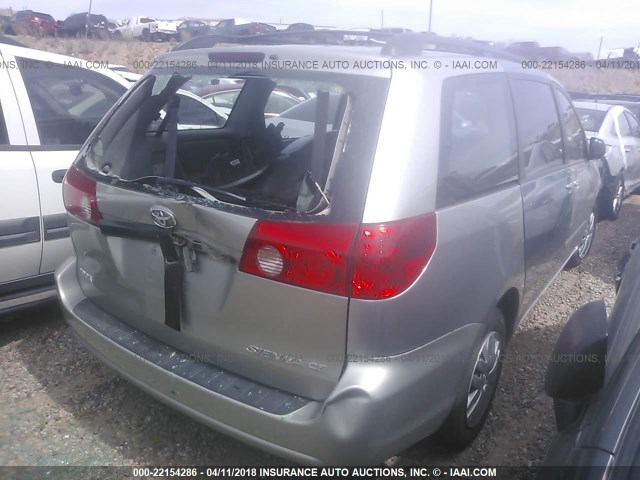 5TDKK4CC2AS330771 - 2010 TOYOTA SIENNA CE/LE SILVER photo 4