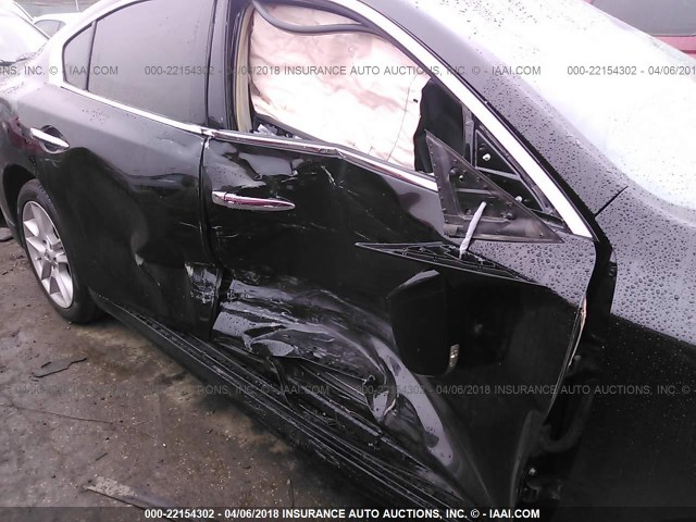 1N4AA5AP0BC833850 - 2011 NISSAN MAXIMA S/SV BLACK photo 6