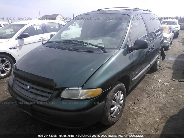 2P4FP2535XR115791 - 1999 PLYMOUTH VOYAGER GREEN photo 2