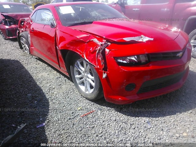 2G1FB1E32F9294005 - 2015 CHEVROLET CAMARO LS RED photo 1