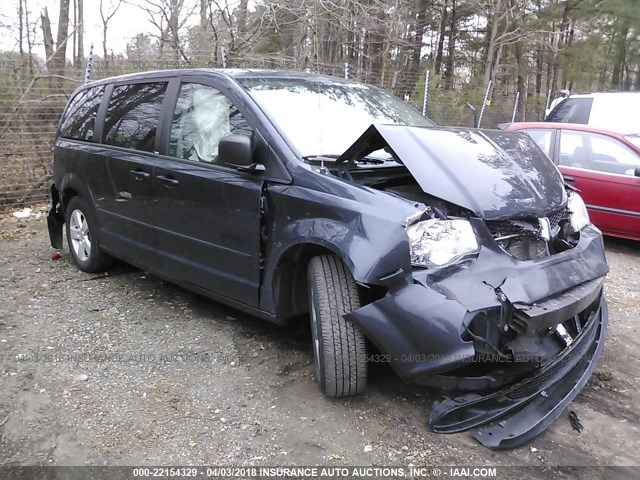 2C4RDGBG4DR762743 - 2013 DODGE GRAND CARAVAN SE GRAY photo 1