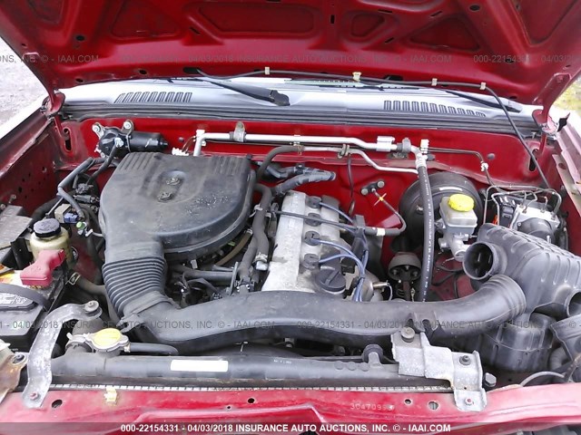 1N6DD26T03C470998 - 2003 NISSAN FRONTIER KING CAB XE RED photo 10