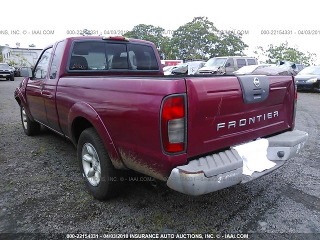 1N6DD26T03C470998 - 2003 NISSAN FRONTIER KING CAB XE RED photo 3