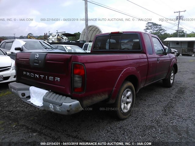 1N6DD26T03C470998 - 2003 NISSAN FRONTIER KING CAB XE RED photo 4