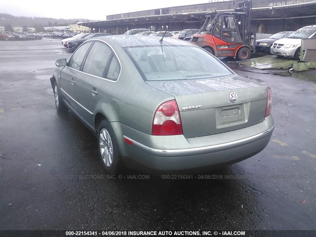 WVWPD63B52P344646 - 2002 VOLKSWAGEN PASSAT GLS GREEN photo 3