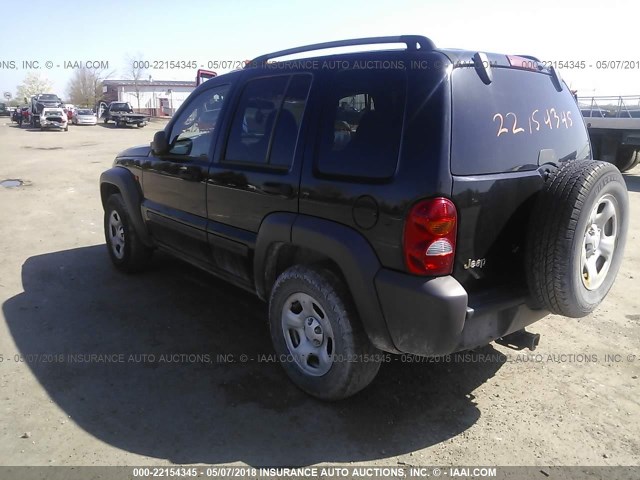 1J4GL48K54W238619 - 2004 JEEP LIBERTY SPORT BLACK photo 3