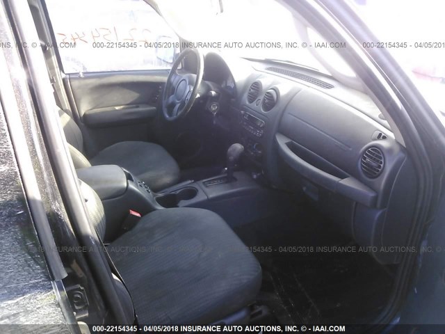 1J4GL48K54W238619 - 2004 JEEP LIBERTY SPORT 黑色 照片 5