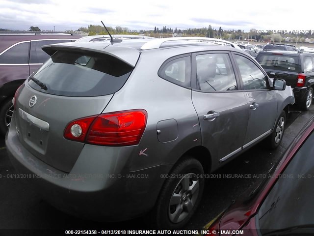 JN8AS5MT5FW153645 - 2015 NISSAN ROGUE SELECT S GRAY photo 4