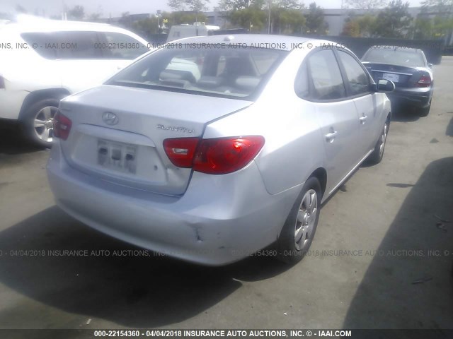 KMHDU46D47U250329 - 2007 HYUNDAI ELANTRA GLS/SE/LIMITED SILVER photo 4