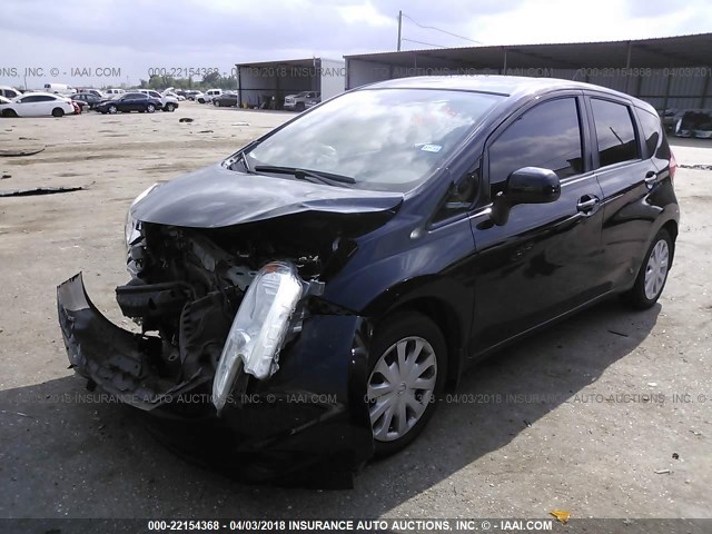 3N1CE2CP8EL381631 - 2014 NISSAN VERSA NOTE S/S PLUS/SV/SL BLACK photo 2