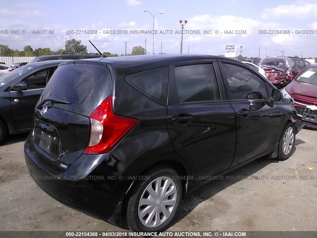 3N1CE2CP8EL381631 - 2014 NISSAN VERSA NOTE S/S PLUS/SV/SL BLACK photo 4