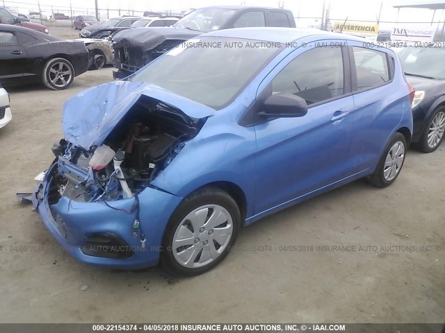 KL8CB6SA1HC828884 - 2017 CHEVROLET SPARK LS BLUE photo 2