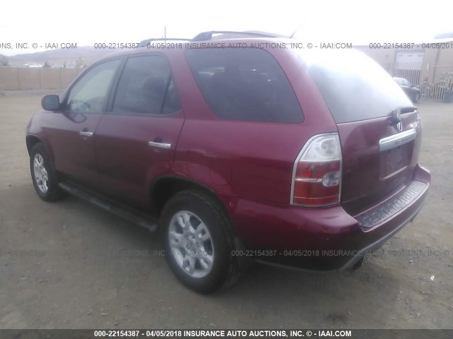 2HNYD18874H525365 - 2004 ACURA MDX TOURING BURGUNDY photo 3